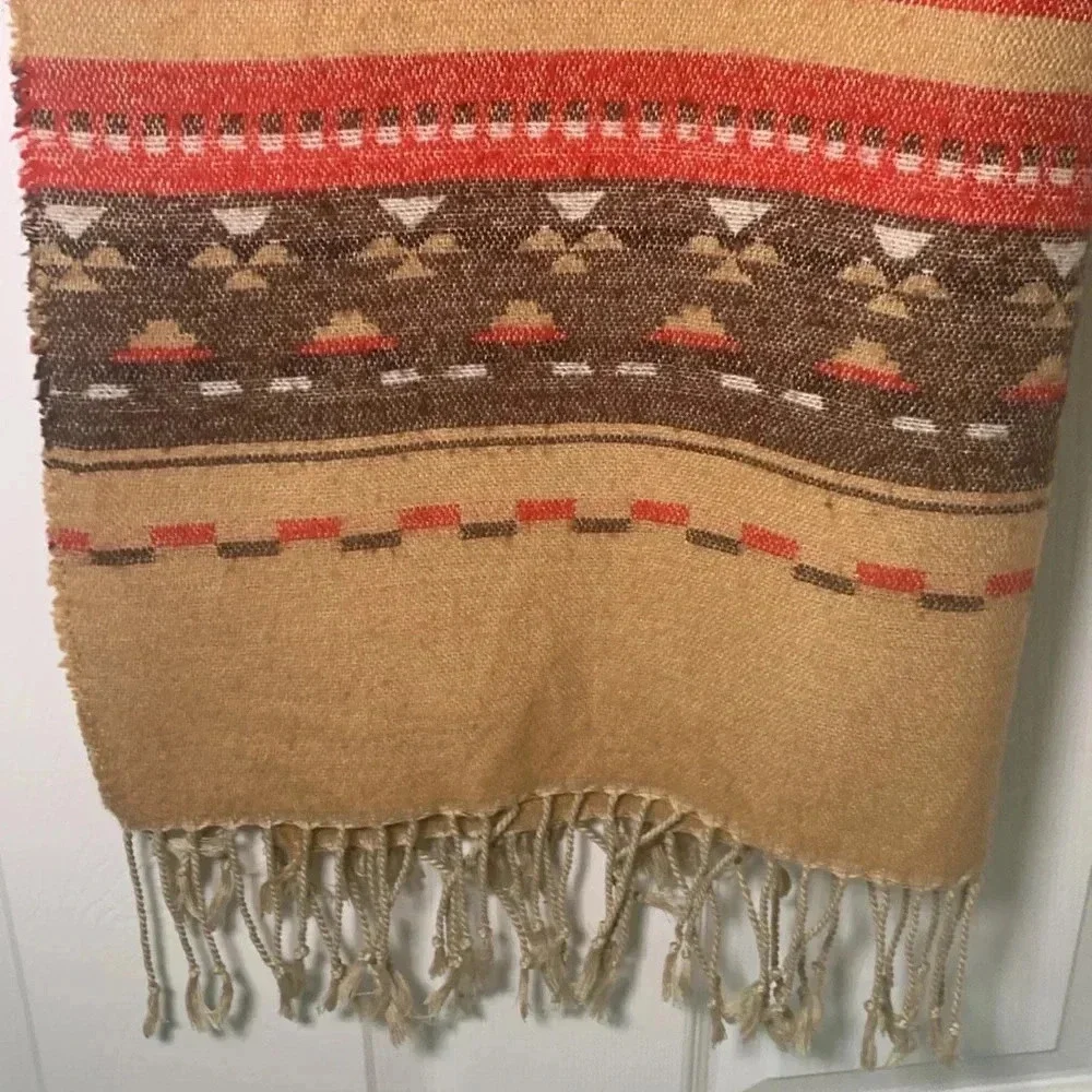 Southwestern print wool scarf
